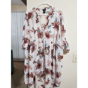 High low flowered blouse